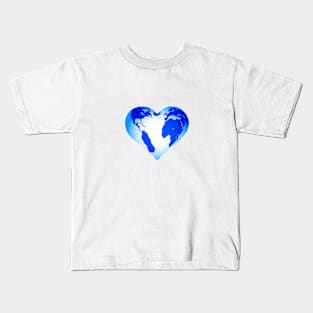 Heart shaped globe Kids T-Shirt